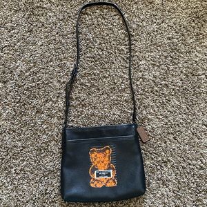 Rare Limited Edition Black/Orange Leather Gummy Bear Cross Body Coach Purse
